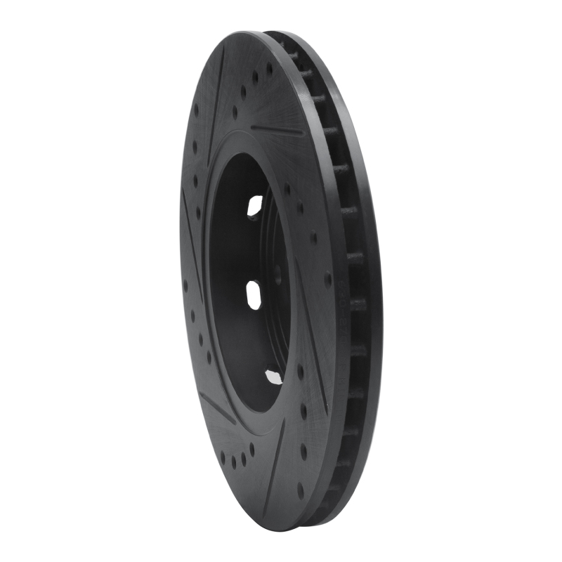 Volvo V40 Brake Rotor (1) - Front Right - R1 Concepts - Drilled & Slotted - Black - `00-`04